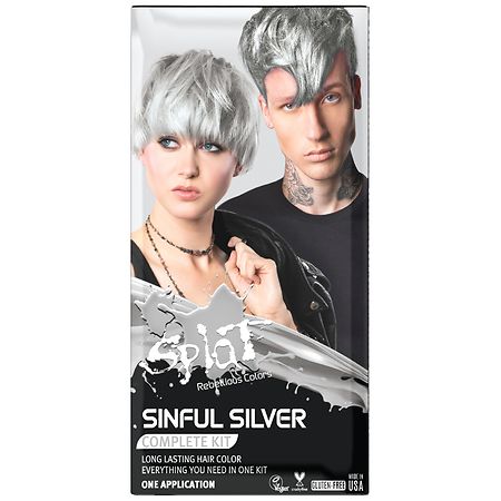 Splat Hair Color Kit Sinful Silver