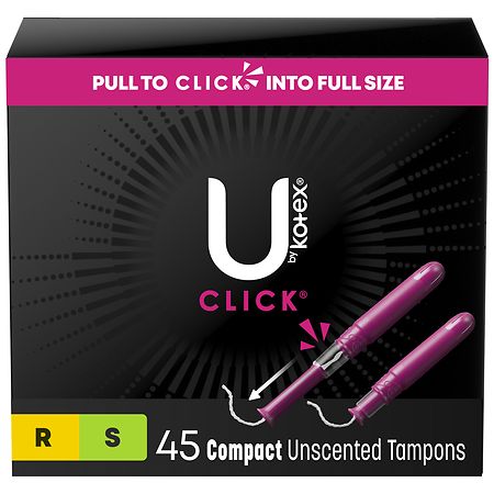 U by Kotex Compact Multipack Tampons Unscented, Regular/ Super Absorbency