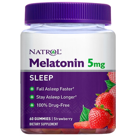 Natrol Melatonin 5mg, Sleep Support, Gummies Strawberry