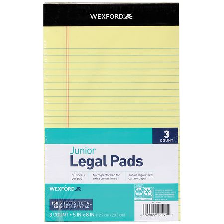 Wexford Jr. Legal Pads Canary