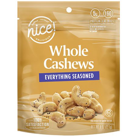 Nice! Whole Cashews Everything Seasoned