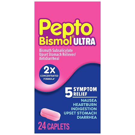 Pepto-Bismol Ultra Caplets for Nausea, Heartburn, Indigestion, Upset Stomach and Diarrhea