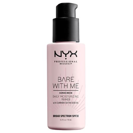 NYX Professional Makeup Bare With Me Cannabis Sativa Seed Oil SPF 30 Daily Moisturizing Primer Clear