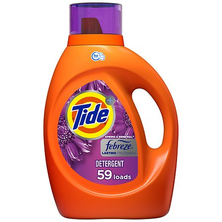 Tide Plus Febreze Freshness HE Turbo Clean Liquid Laundry Detergent Spring & Renewal