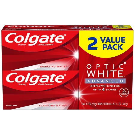 Colgate Optic White Advanced Teeth Whitening Toothpaste Sparkling White