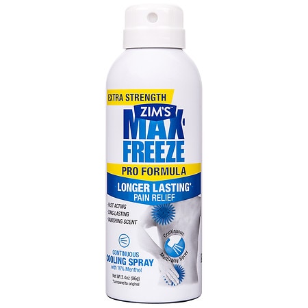 Zim's Max Freeze Pain Relief Topical Analgesic Cooling Spray for Muscles and Joints
