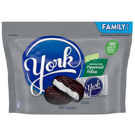 York Peppermint Patties, Candy, Family Pack Dark Chocolate