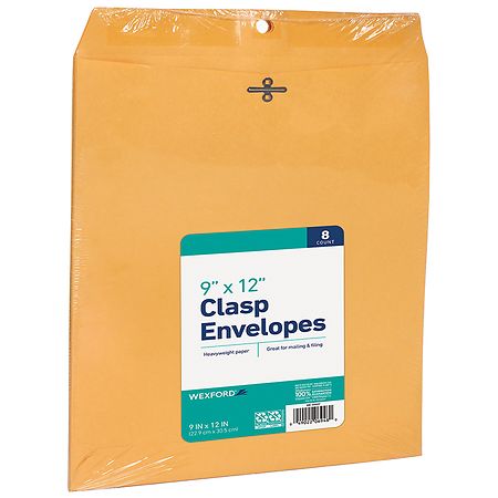 Wexford Clasp Envelopes, 24 Lb. Brown Kraft