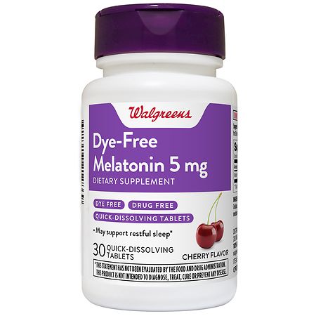 Walgreens Dye-Free Melatonin 5 mg Cherry
