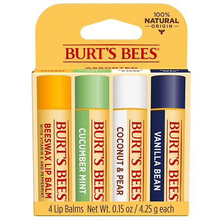 Burt's Bees Lip Balm Pack, Natural Origin Lip Care Assorted
