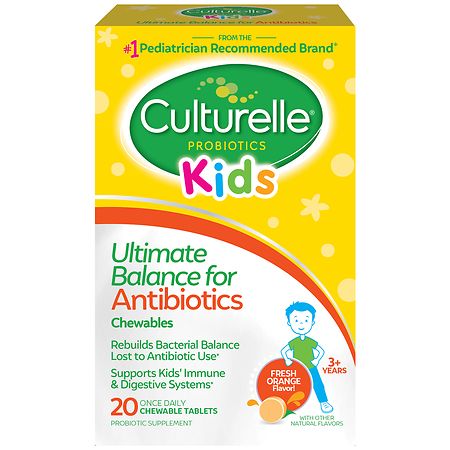 Culturelle Ultimate Balance for Antibiotics Probiotic for Kids Orange