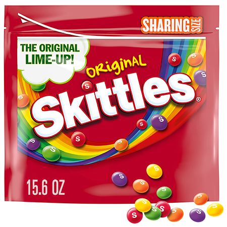 Skittles Original Fruity Candy Sharing Size Fruity Assorted, Sharing Size Bag