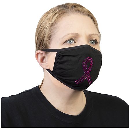 Celeste Stein Face Mask with Bling Pink Ribbon