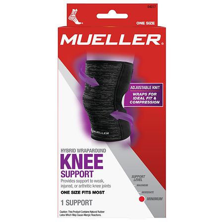 Mueller Hybrid Wraparound Knee Support, One Size Fits Most