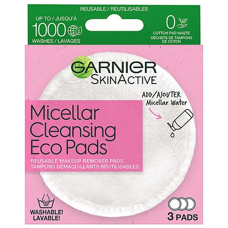 Garnier SkinActive Micellar Micellar Cleansing Eco Pads, Reusable