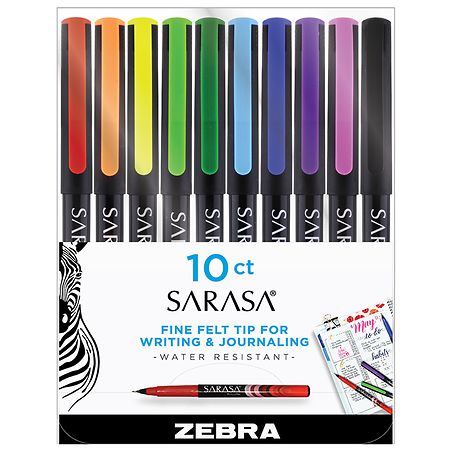 Zebra Sarasa Marker, Fine 0.8mm, Assorted