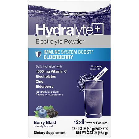 Hydralyte Electrolyte Hydration Elderberry Powder Sticks