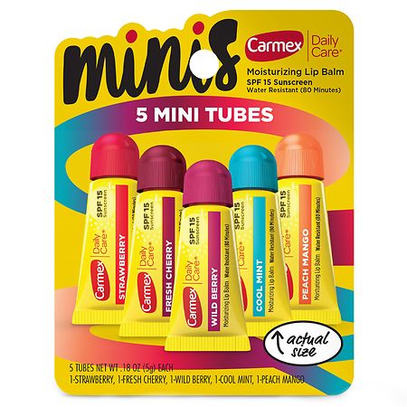 Carmex Daily Care Minis Moisturizing Lip Balm Tubes with SPF