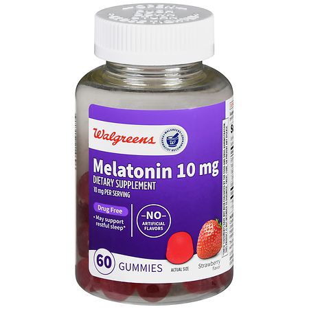 Walgreens Melatonin 10 mg Gummies Strawberry