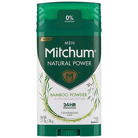 Mitchum Natural Power Deodorant for Men, Cedarwood