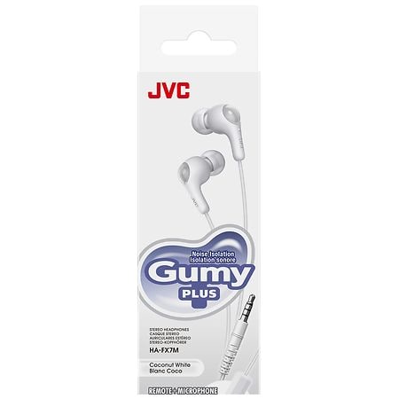 JVC In Ear Wired Headphones with Mic/ Remote White