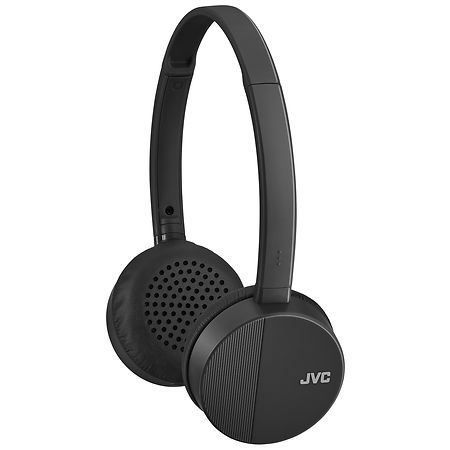 JVC Flat Wireless On Ear Bluetooth Headphones Black