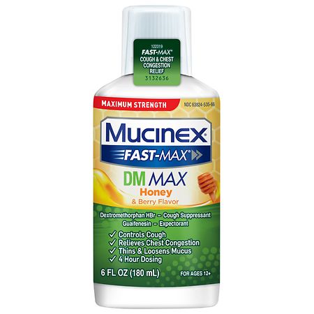 MucinexDM Maximum Strength Liquid Honey & Berry
