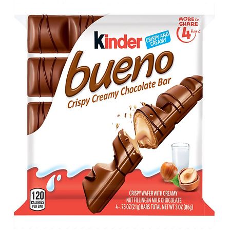 Kinder Bueno Candy Bar Milk Chocolate and Hazelnut Cream