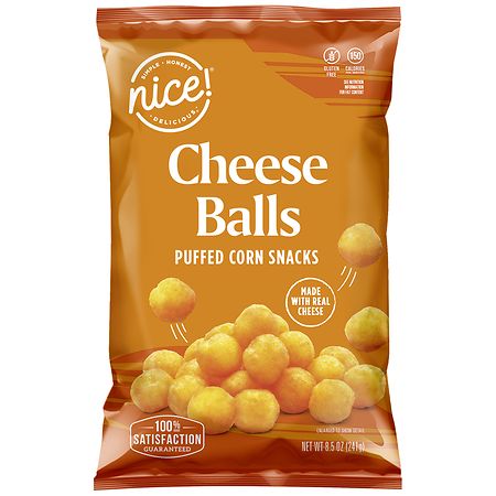 Nice! Cheese Balls Puffed Corn Snacks