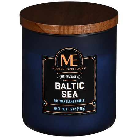 Modern Expressions Soy Wax Blend Candle Baltic Sea Navy Blue