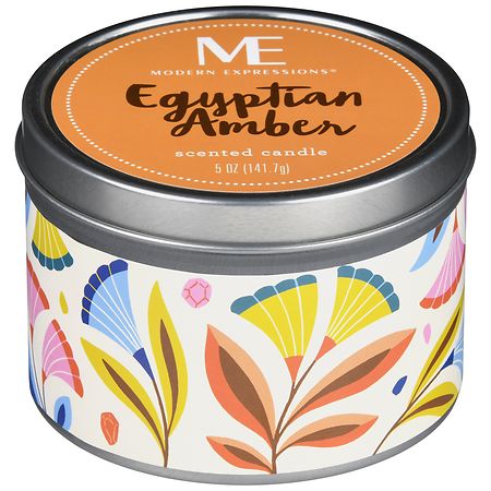 Modern Expressions Scented Candle Egyptian Amber Silver