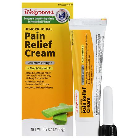 Walgreens Hemorrhoidal Pain Relief Cream