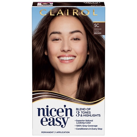 Clairol Nice 'n Easy Base Kit Hair Color Medium Cool Brown