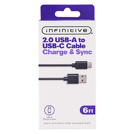 Infinitive 2.0 USB-A to USB-C Charge and Sync 6ft