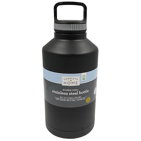 Complete Home Double Wall Stainless 60 fl oz Bottle Black