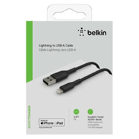 Belkin Lightning to USB-A Cable 2M/ 6.5FT Black