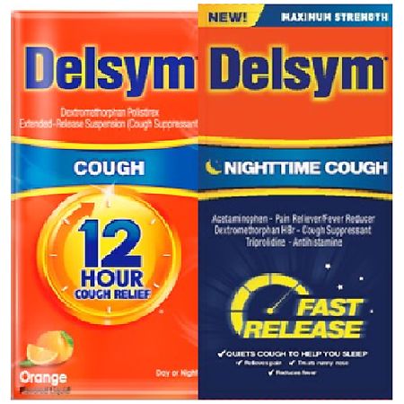 Delsym Daytime 12 Hour Cough Relief & Powerful Nighttime Fast Release
