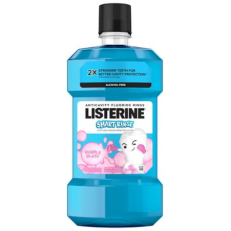 Listerine Smart Rinse Kids Anticavity Mouthwash Bubble Blast