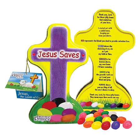 Scripture Candy Easter Jelly Bean Prayer Cross Tin