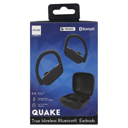 Muze Quake True Wireless Earbuds Black