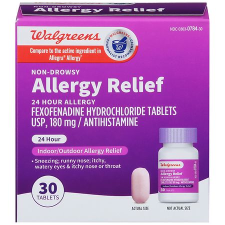 Walgreens 24 Hour Allergy Relief Fexofenadine Tablets