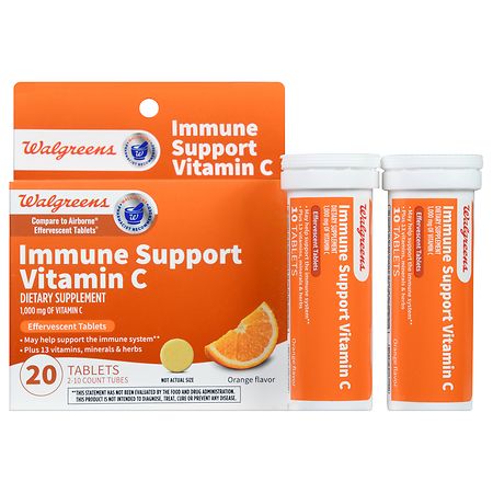 Walgreens Immune Support Vitamin C 1000 mg Tablets Orange