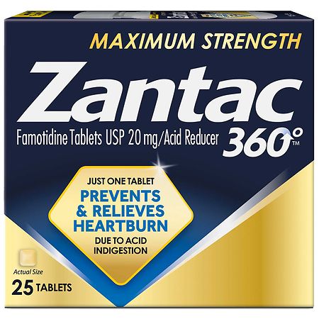 Zantac Maximum Strength Famotidine Tablets 20 mg