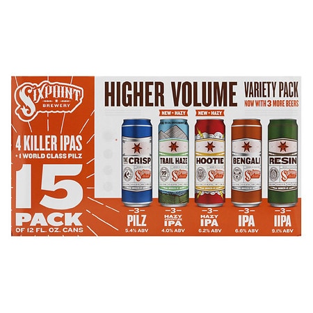 Sixpoint Brewery Beer Higher Volume Variety Pack