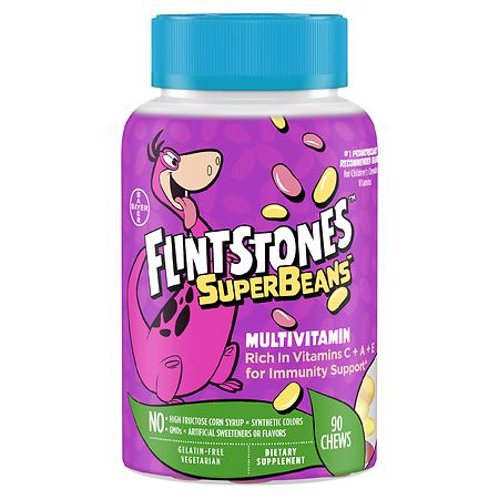 Flintstones SuperBeans Multivitamin with Immunity Support Strawberry, Orange, and Lemon