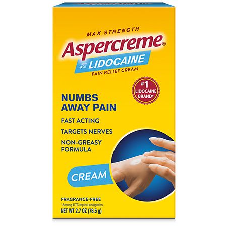 Aspercreme Lidocaine Pain Relief Cream Fragrance Free
