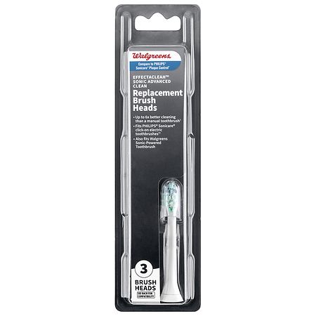 Walgreens Effectaclean Sonic Advanced Clean Replacement Brush Heads