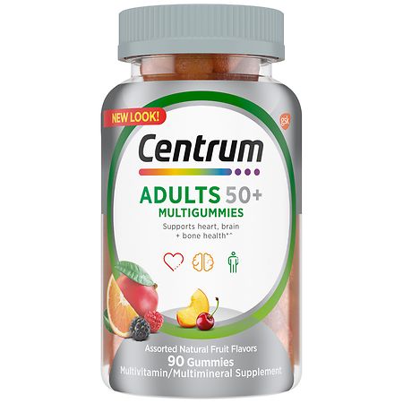 Centrum Adult 50+  Multivitamin & Multimineral Gummies Assorted Natural Fruit