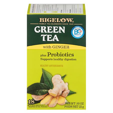 Bigelow Green Tea with Ginger Plus Probiotics