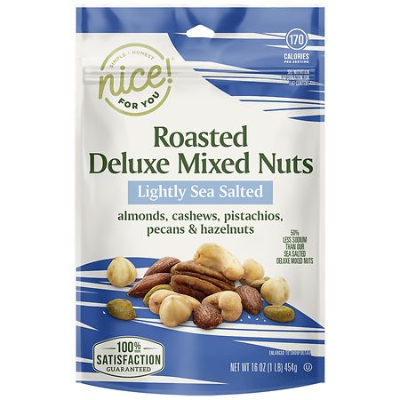 Nice! Roasted Deluxe Mixed Nuts Lightly Sea Salted